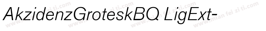 AkzidenzGroteskBQ LigExt字体转换